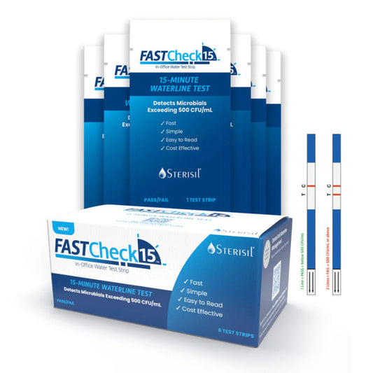 Sterisil® FastCheck 15® In-Office Water Test Strip - pack of 6